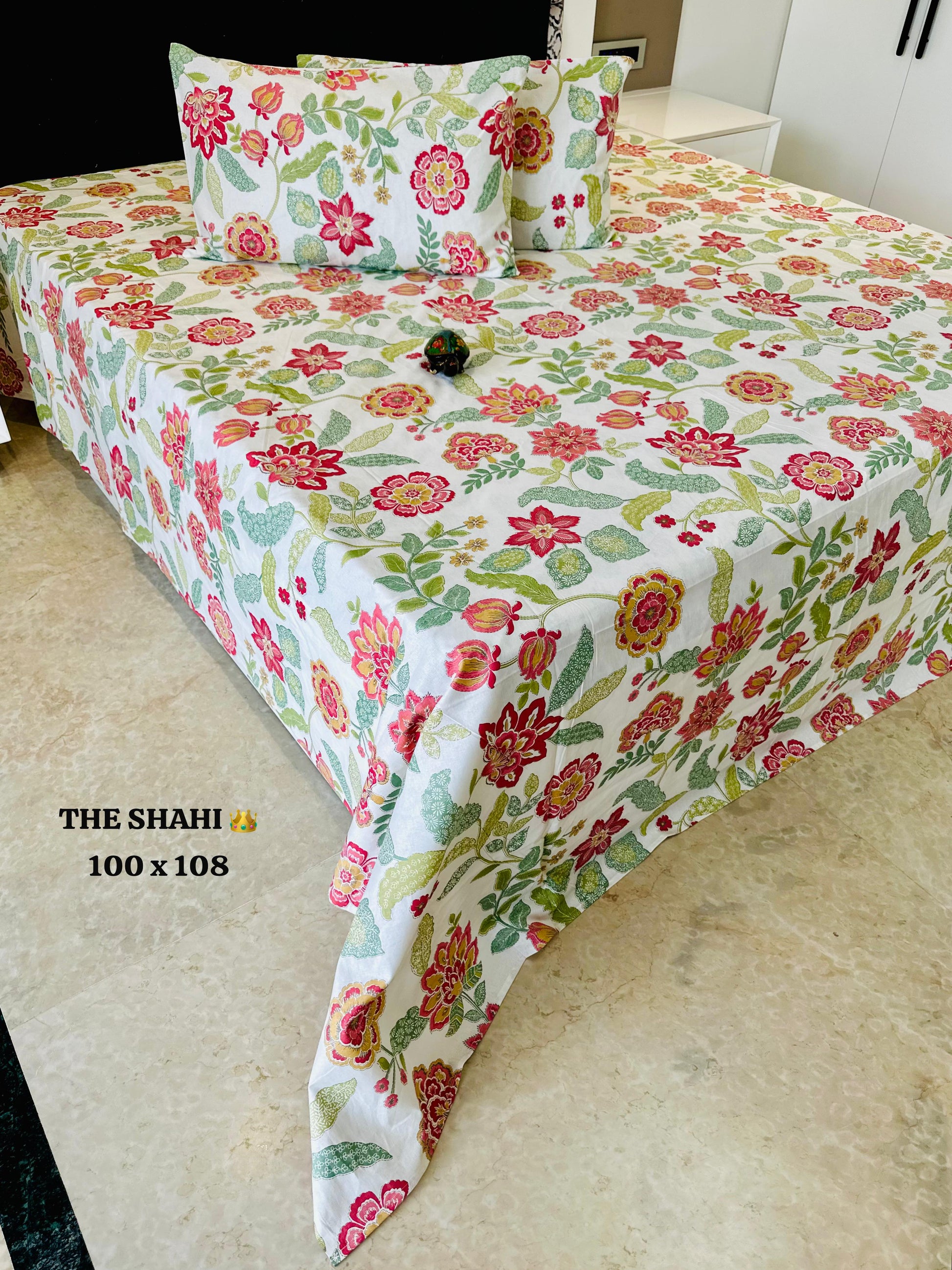 Hastkala Printed  Premium Pure Cotton King size Bed Sheets