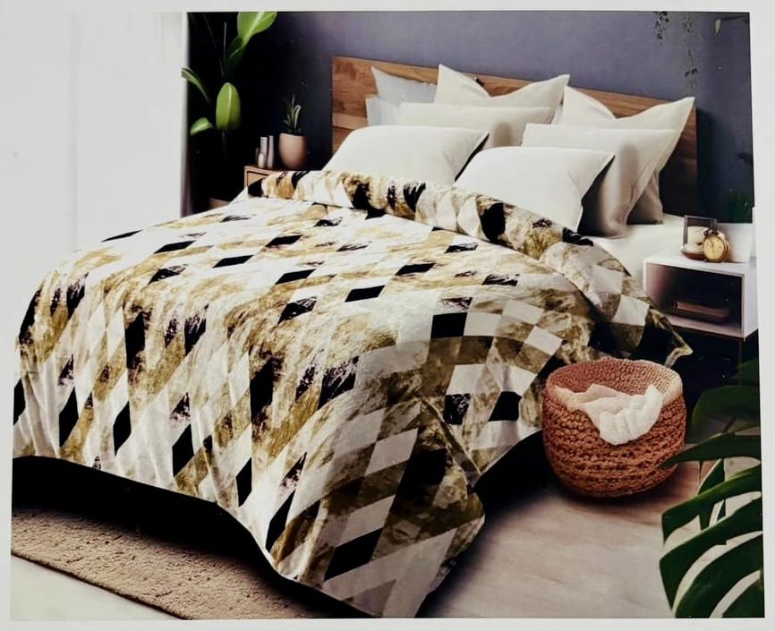 Cherry printed King Size Winter Bedsheet Set