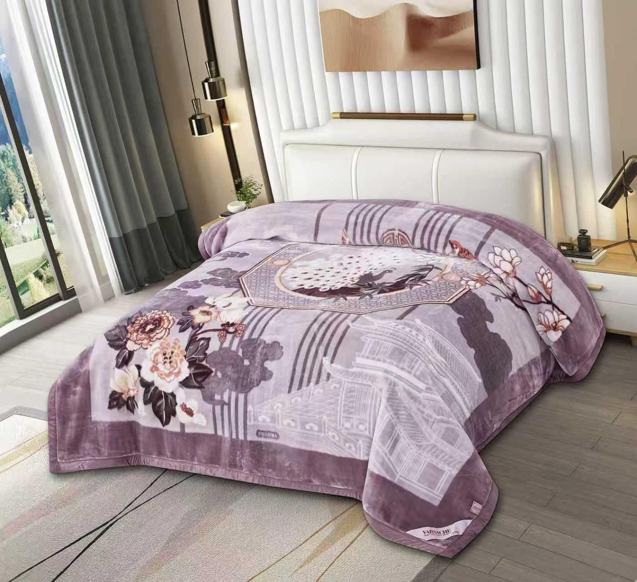 Varsache Double Bed Premium Printed  blanket -2 Ply