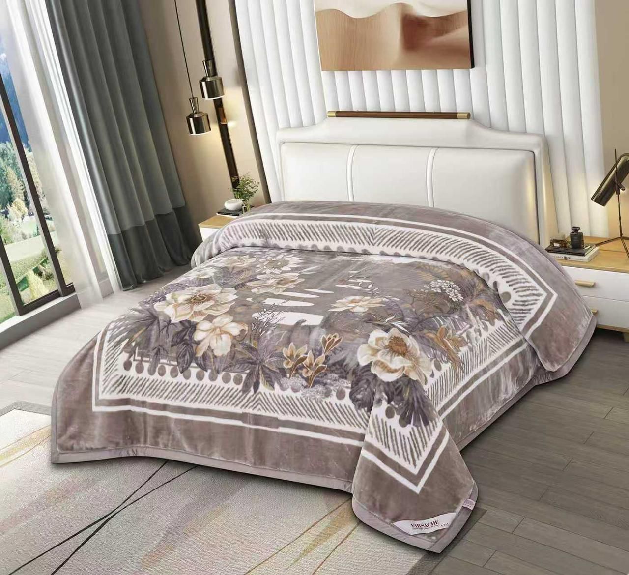 Varsache Double Bed Premium Printed  blanket -2 Ply