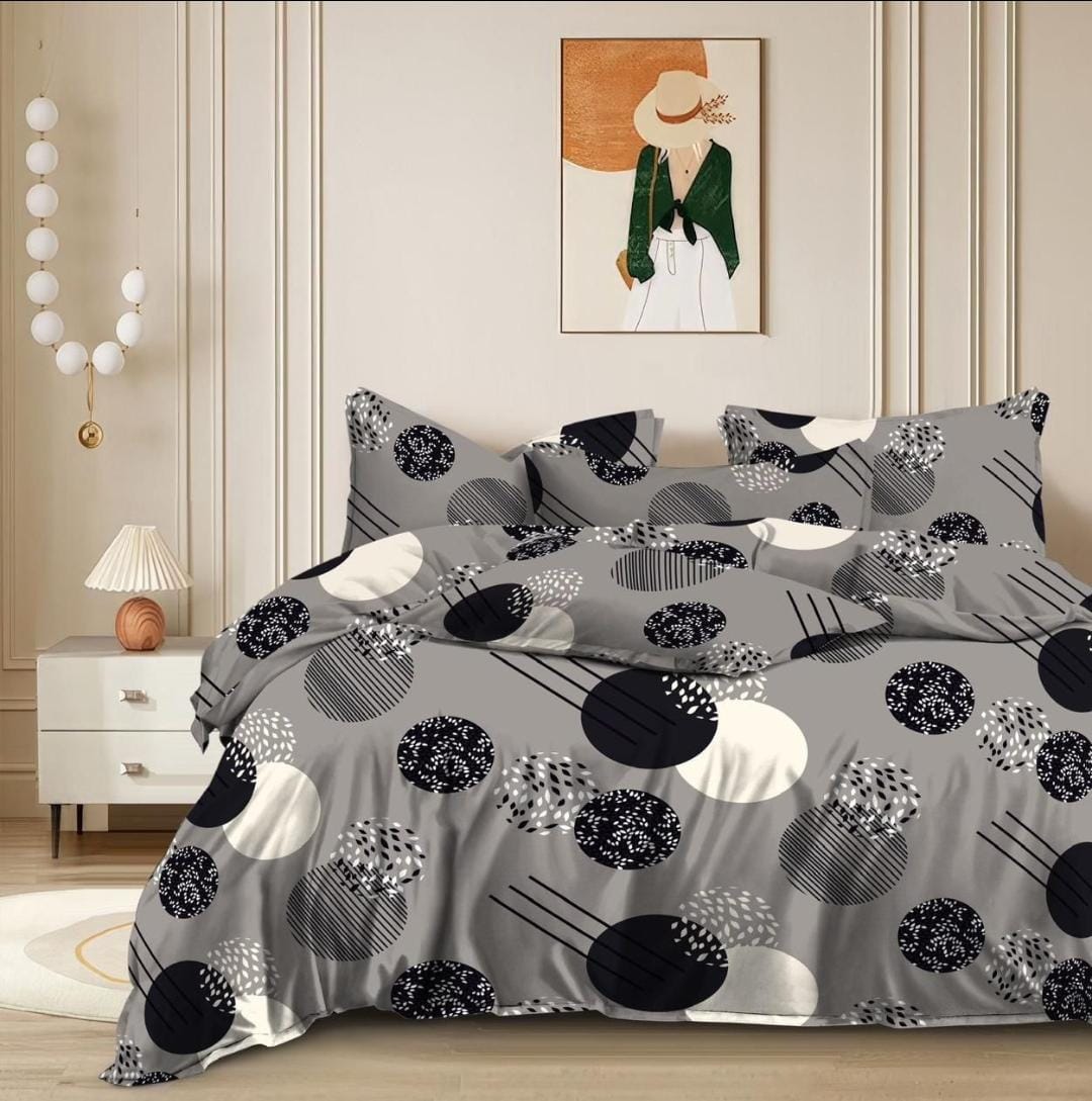 Festive Double Bed Printed 4 Pcs Bedding Set