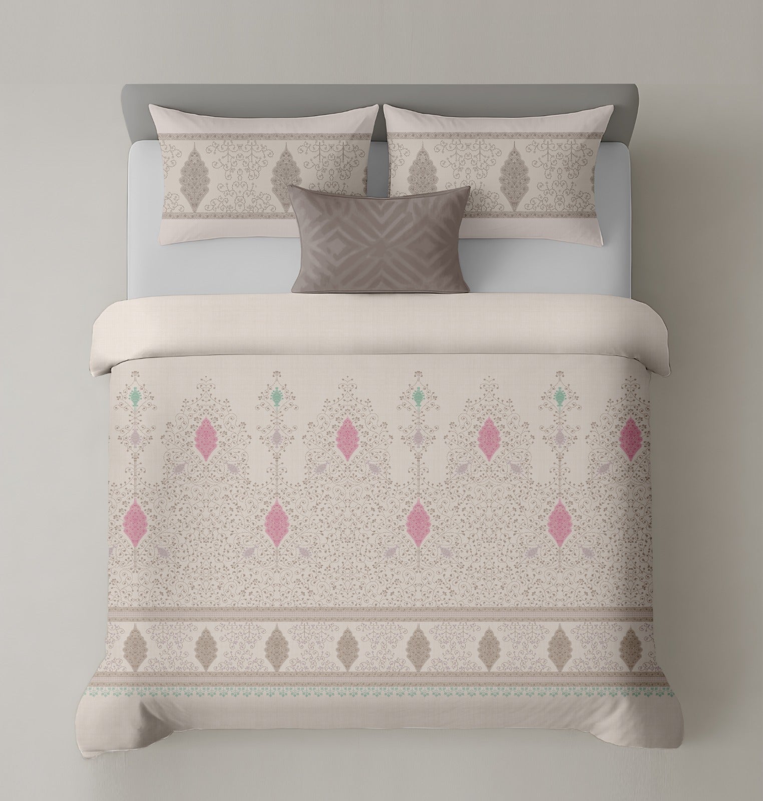 Artistry of india premium pure cotton king size bedsheet set (108*108) inches