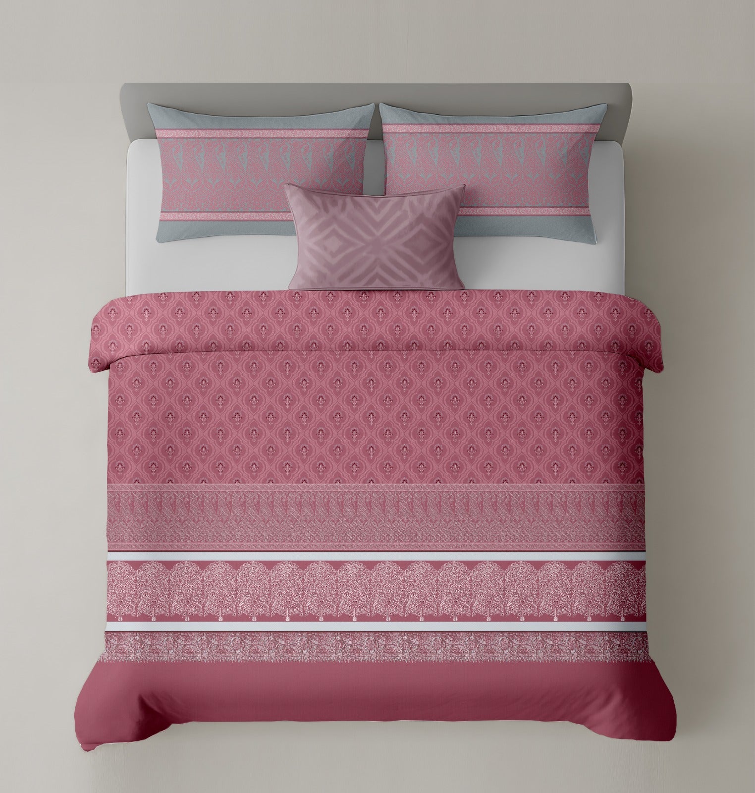 Artistry of india premium pure cotton king size bedsheet set (108*108) inches