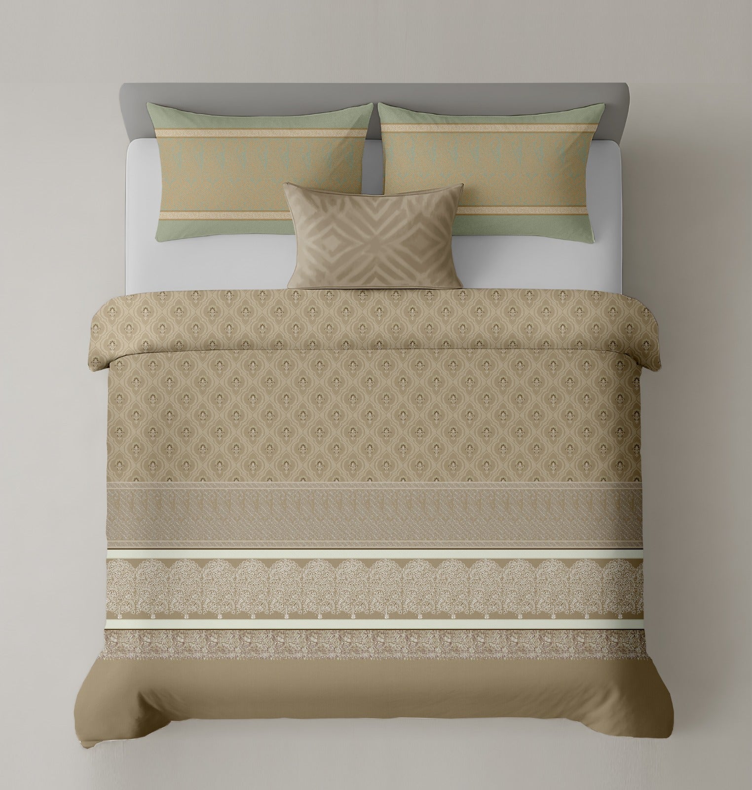 Artistry of india premium pure cotton king size bedsheet set (108*108) inches