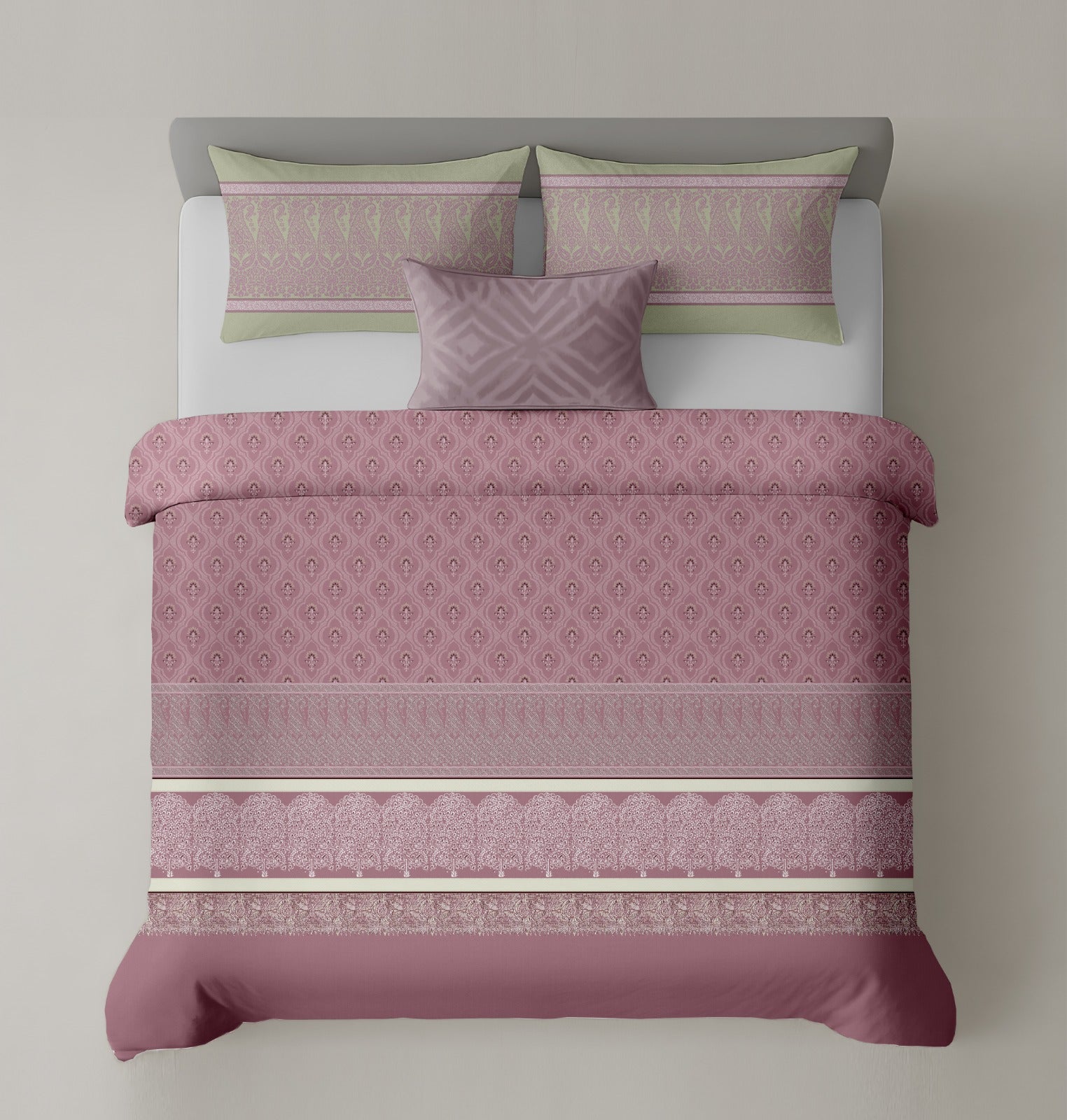 Artistry of india premium pure cotton king size bedsheet set (108*108) inches