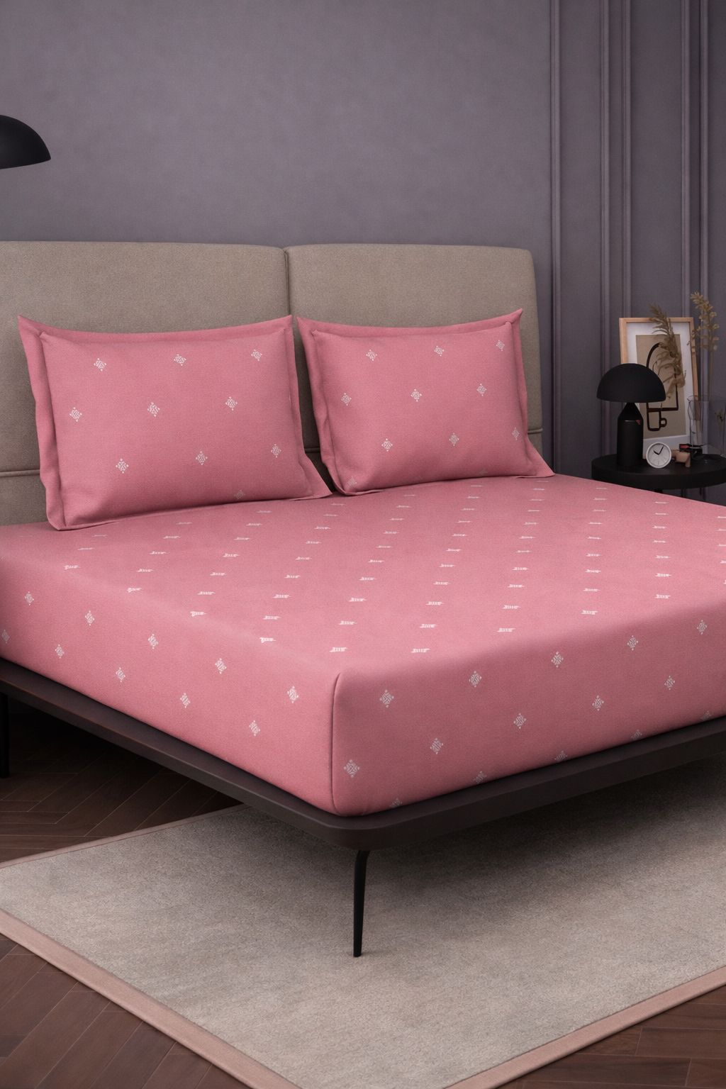 Tiny Bloom pure cotton king size Embroidered bedsheet