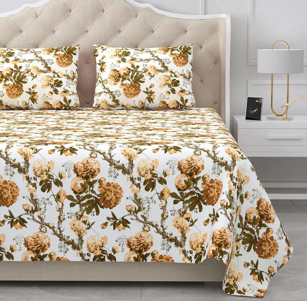 Sadabahar Anokhi Printed Pure Cotton  King Size Bedsheet Set