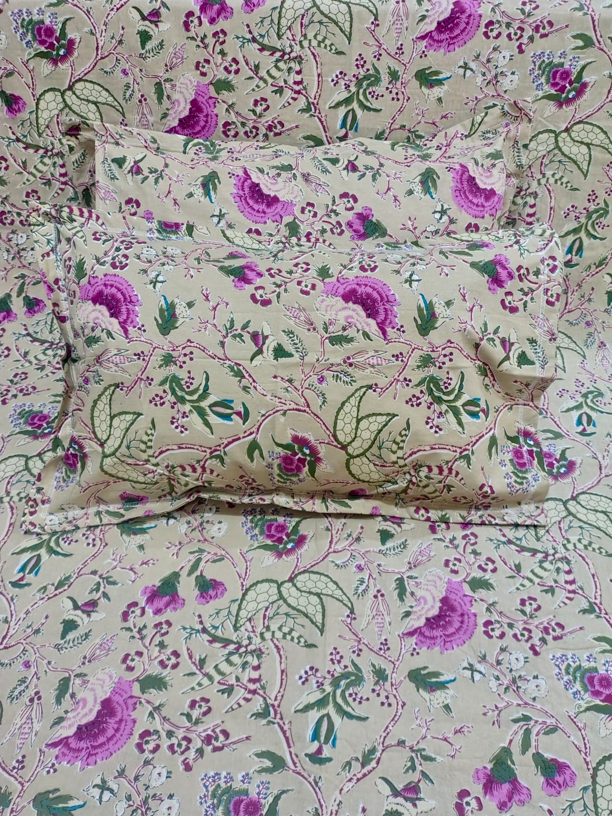 Sadabahar Anokhi Printed Pure Cotton  King Size Bedsheet Set