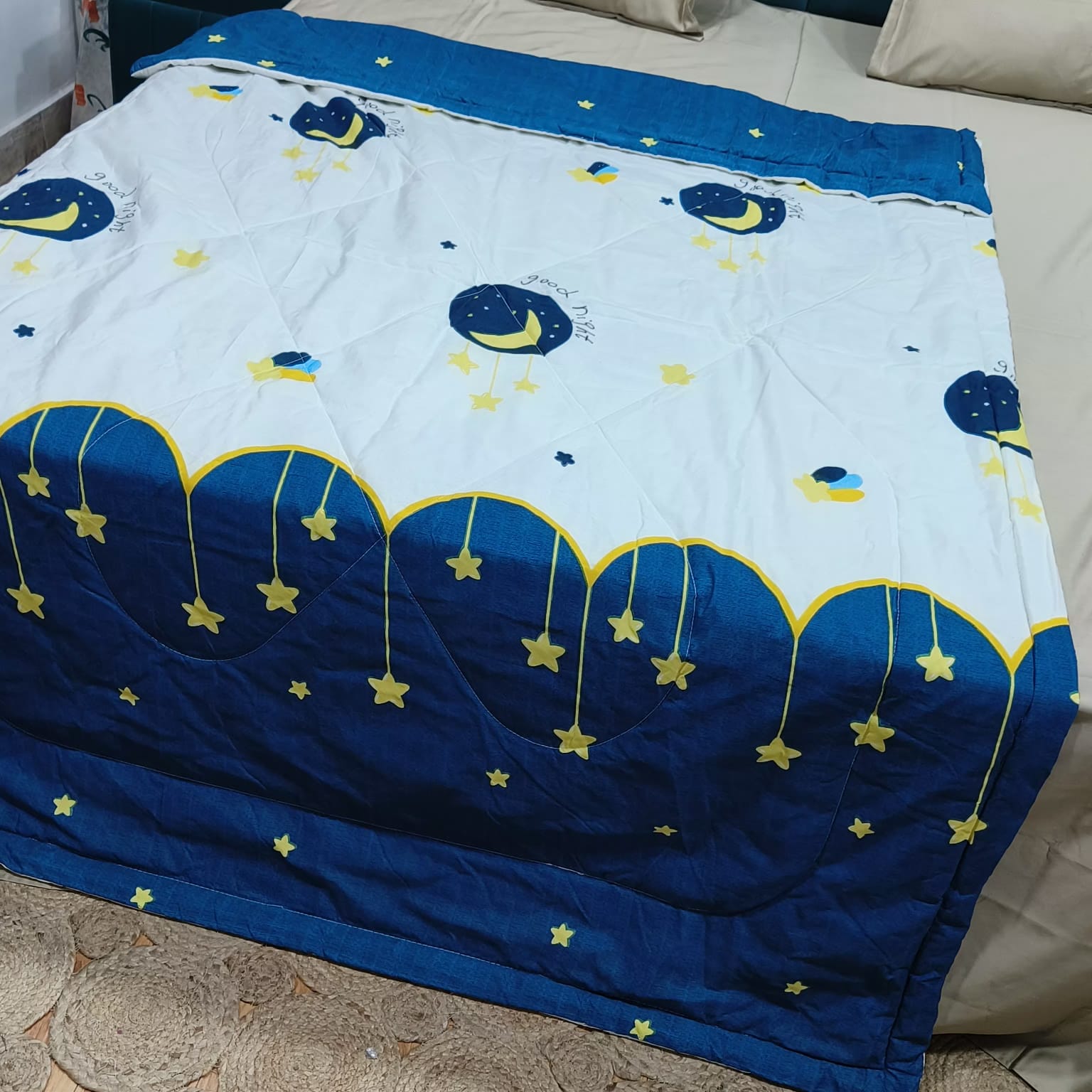 Ananta Pure Cotton Handblock Print Single Bed Bedsheet