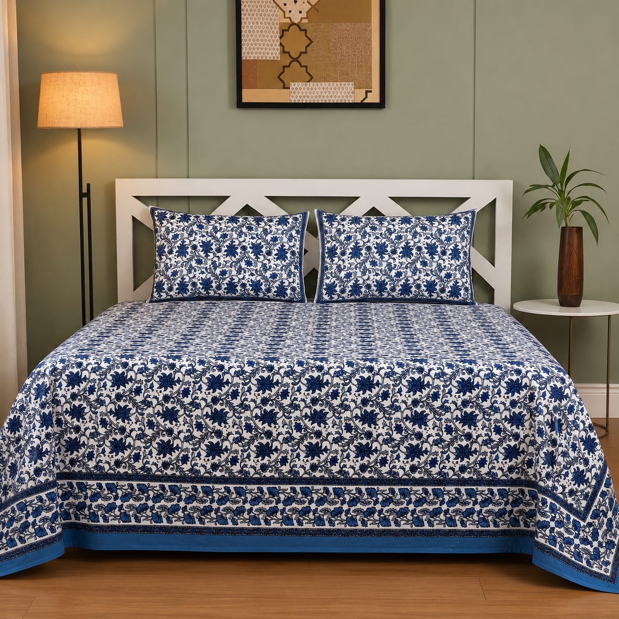 Mughal Utsav Pure Cotton King Size Bedsheet