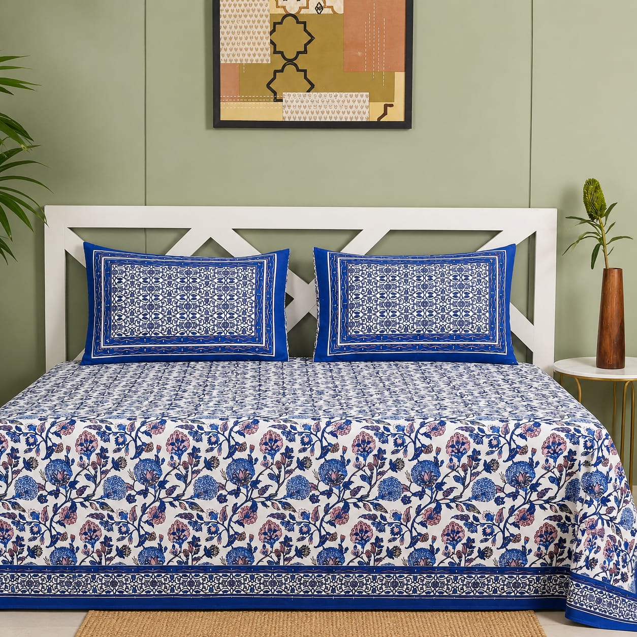 Mughal Utsav Pure Cotton King Size Bedsheet