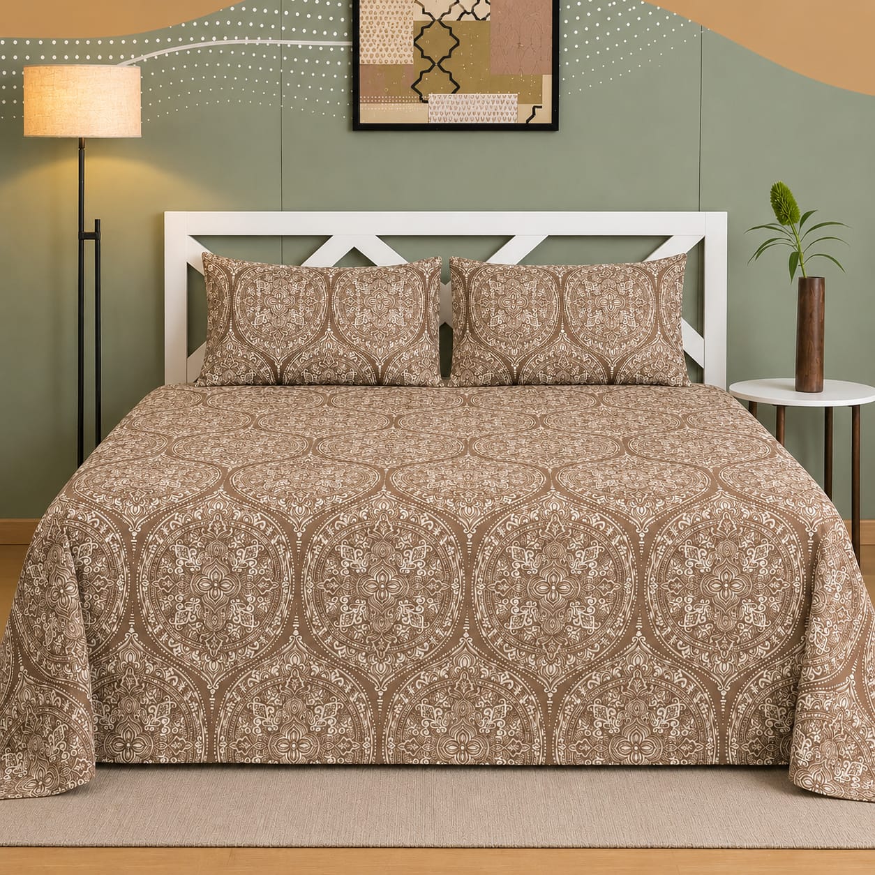 Mughal Utsav Pure Cotton King Size Bedsheet