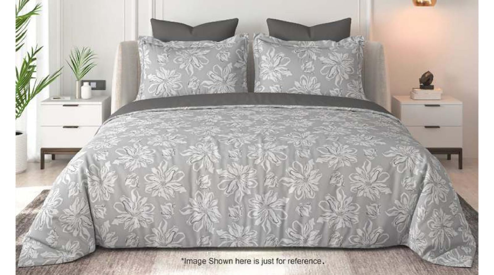Floral Bliss King Size Pure Cotton Printed Bedsheet Set