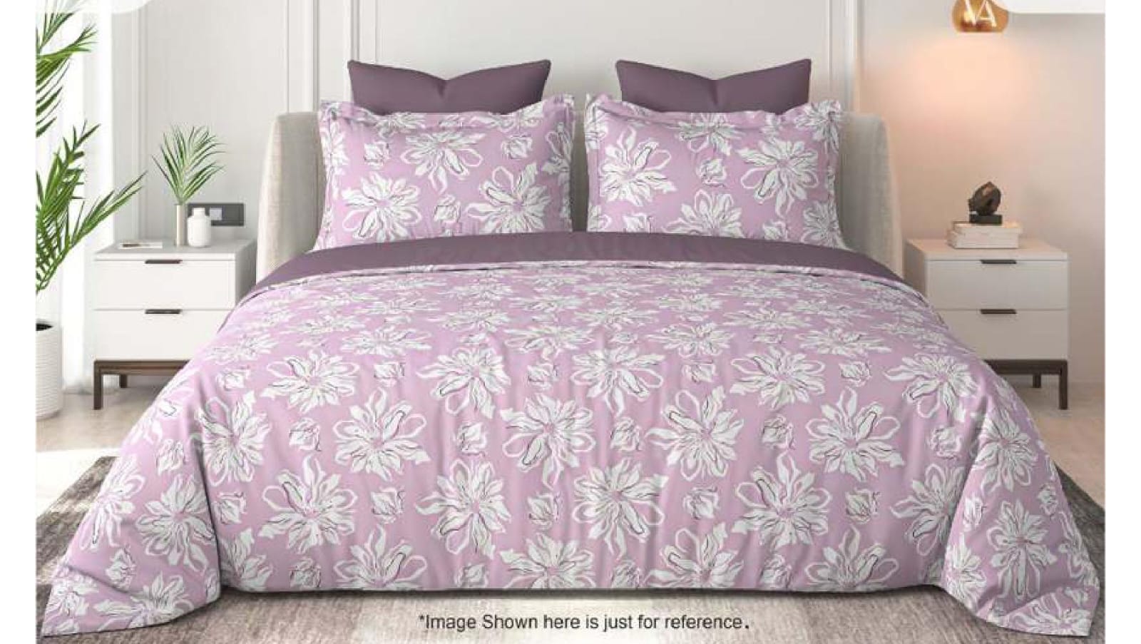 Floral Bliss King Size Pure Cotton Printed Bedsheet Set