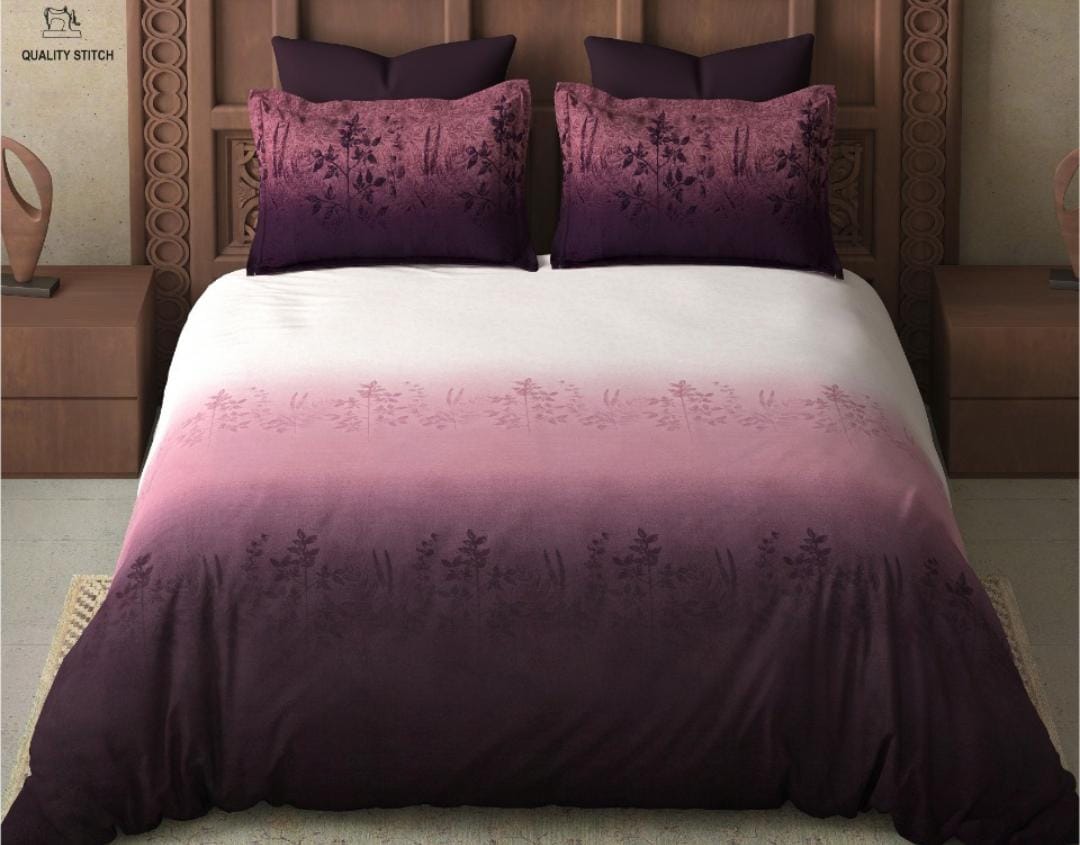 Heritage Ombre Printed 300 Tc Premium Pure Cotton King Size Bedsheet