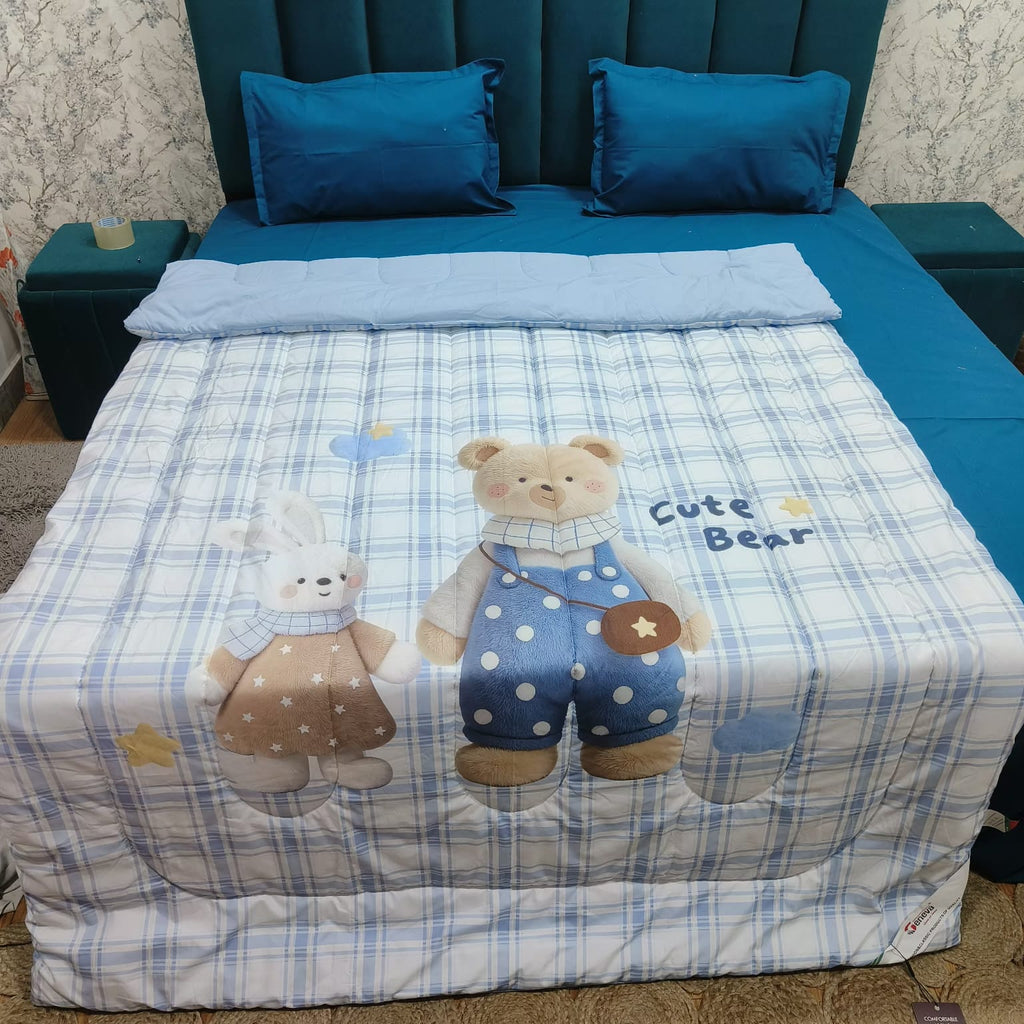 Giigle Kids Cute Baby Cartoon Printed Imported Cotton Comforter
