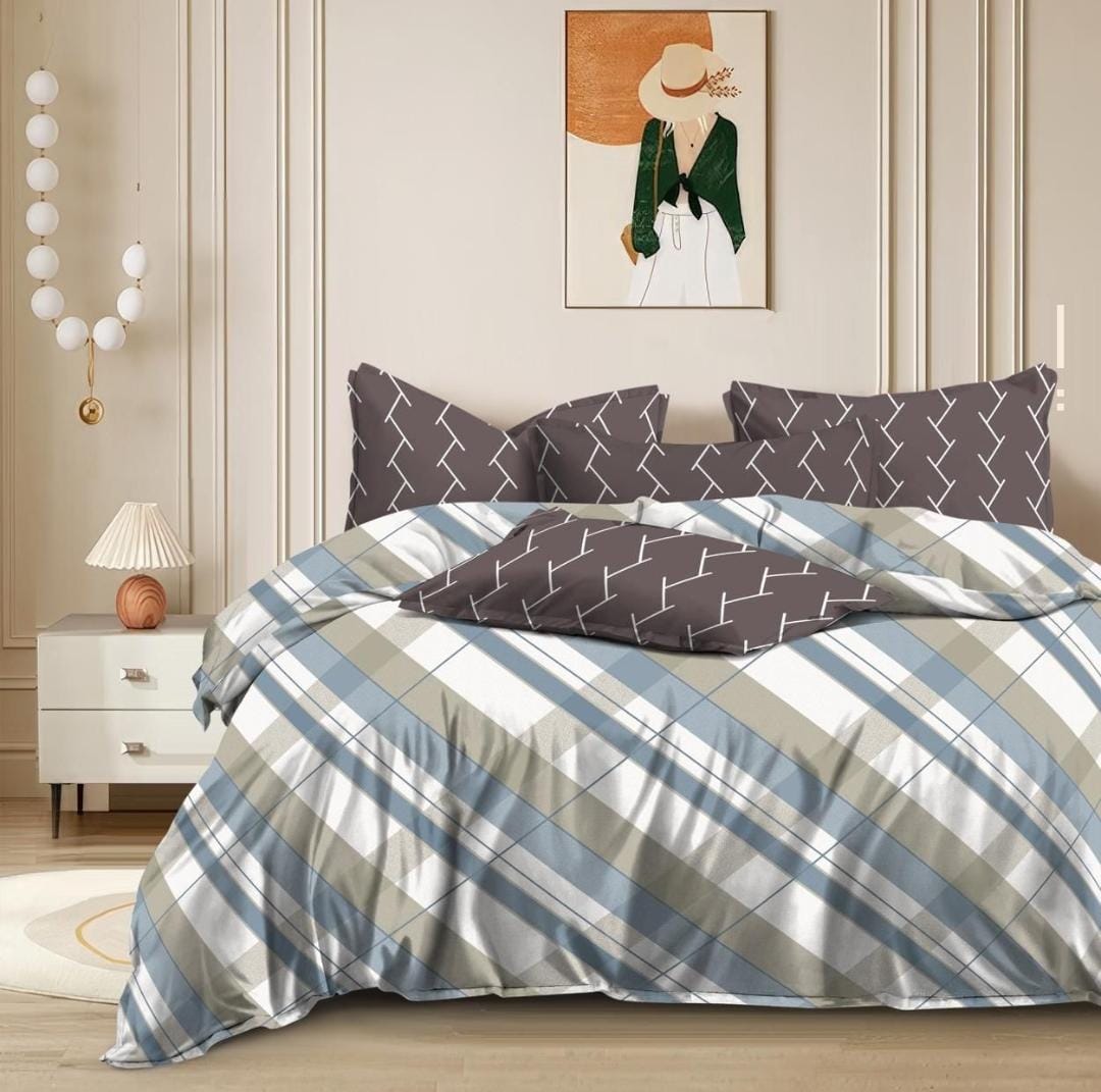 Festive Double Bed Printed 4 Pcs Bedding Set