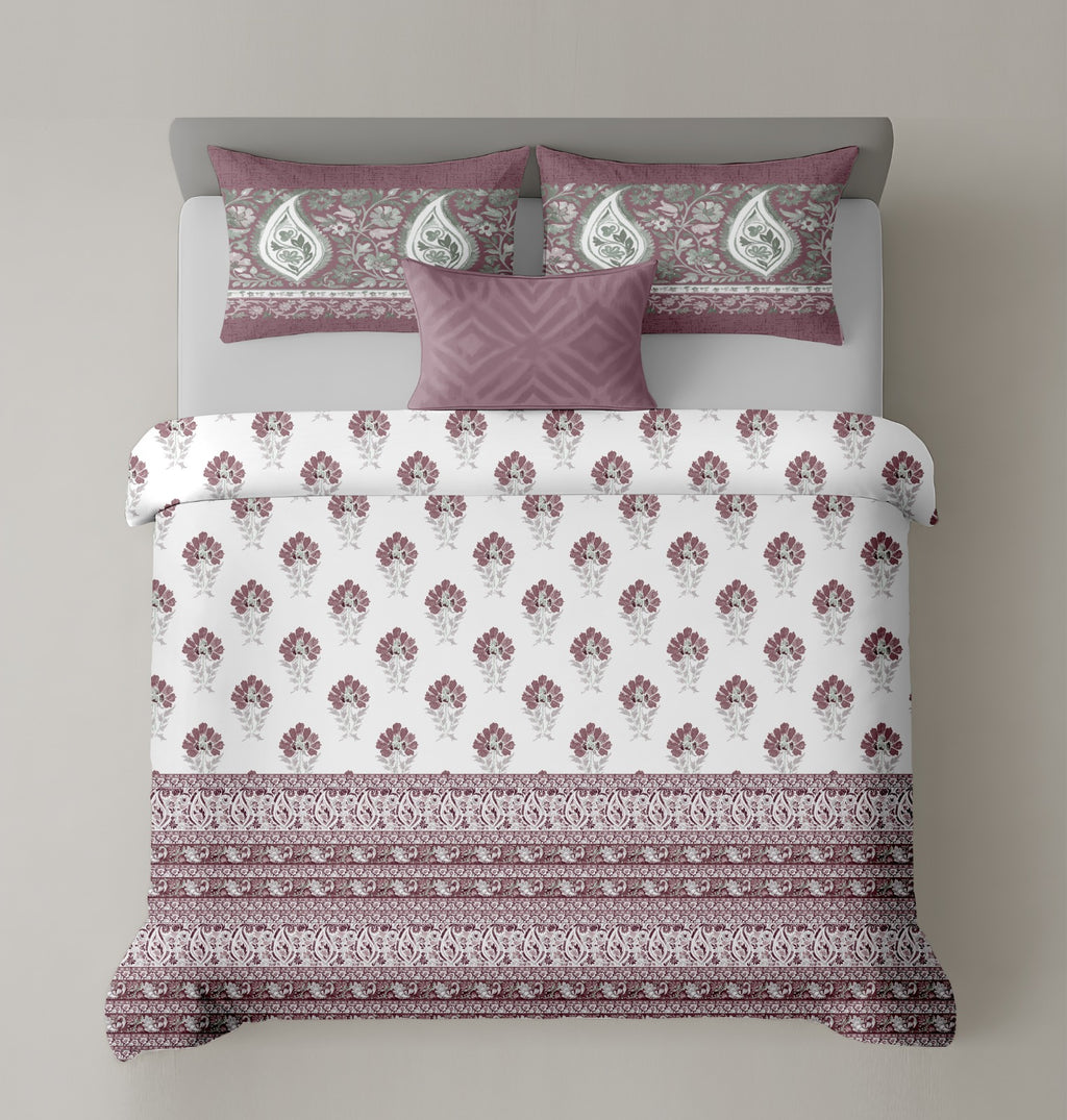 Artistry of india premium pure cotton king size bedsheet set (108*108) inches