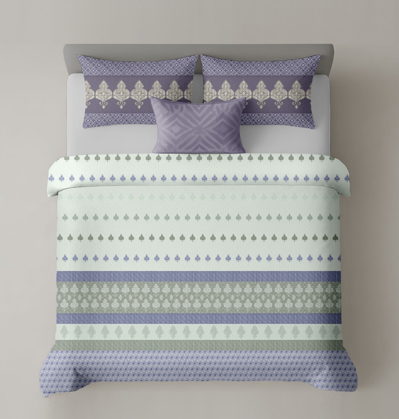 Artistry of india premium pure cotton king size bedsheet set (108*108) inches