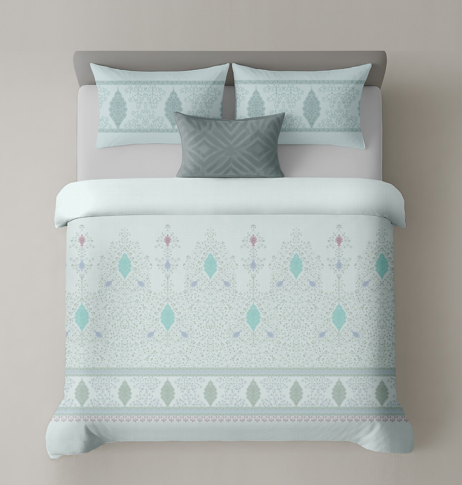 Artistry of india premium pure cotton king size bedsheet set (108*108) inches