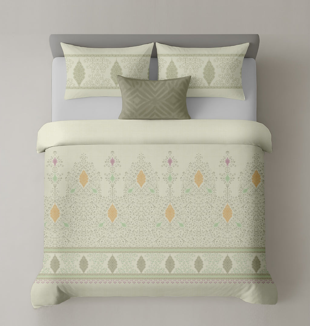 Artistry of india premium pure cotton king size bedsheet set (108*108) inches