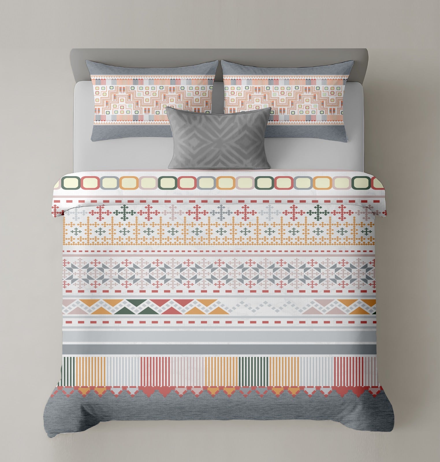 Artistry of india premium pure cotton king size bedsheet set (108*108) inches