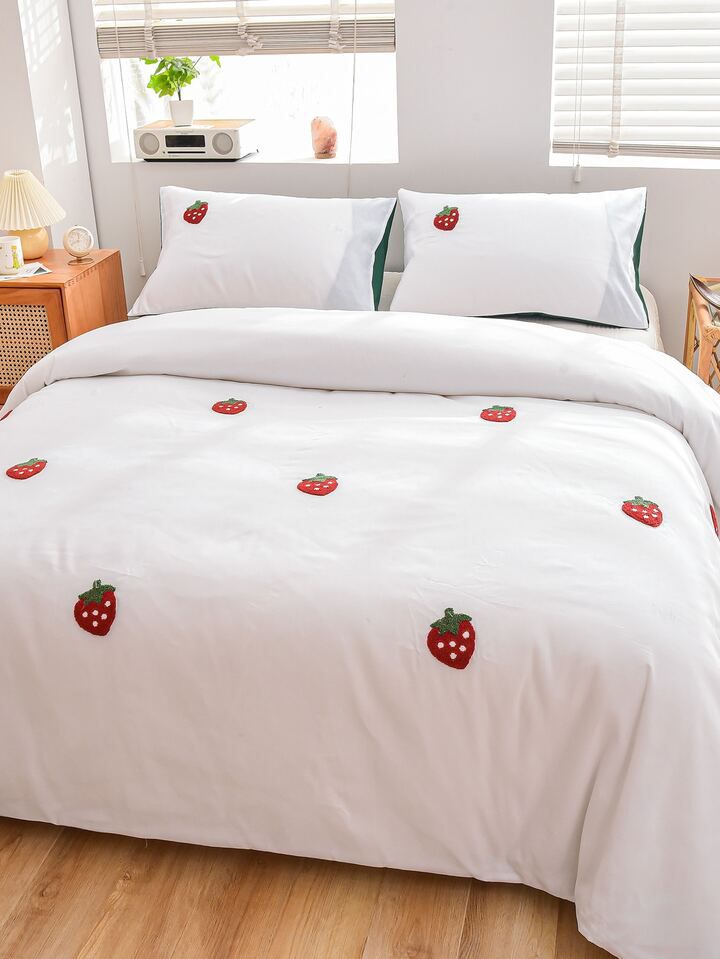 Floral Bloom Embroidered King Size Pure Cotton Bedsheet Set