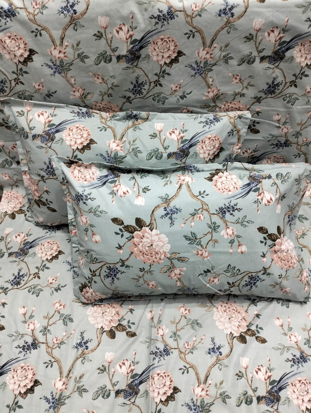 Sadabahar Anokhi Printed Pure Cotton  King Size Bedsheet Set