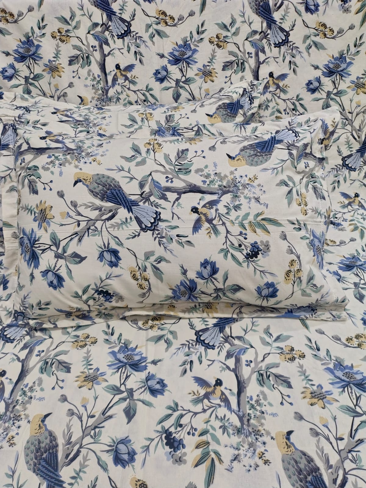 Sadabahar Anokhi Printed Pure Cotton  King Size Bedsheet Set