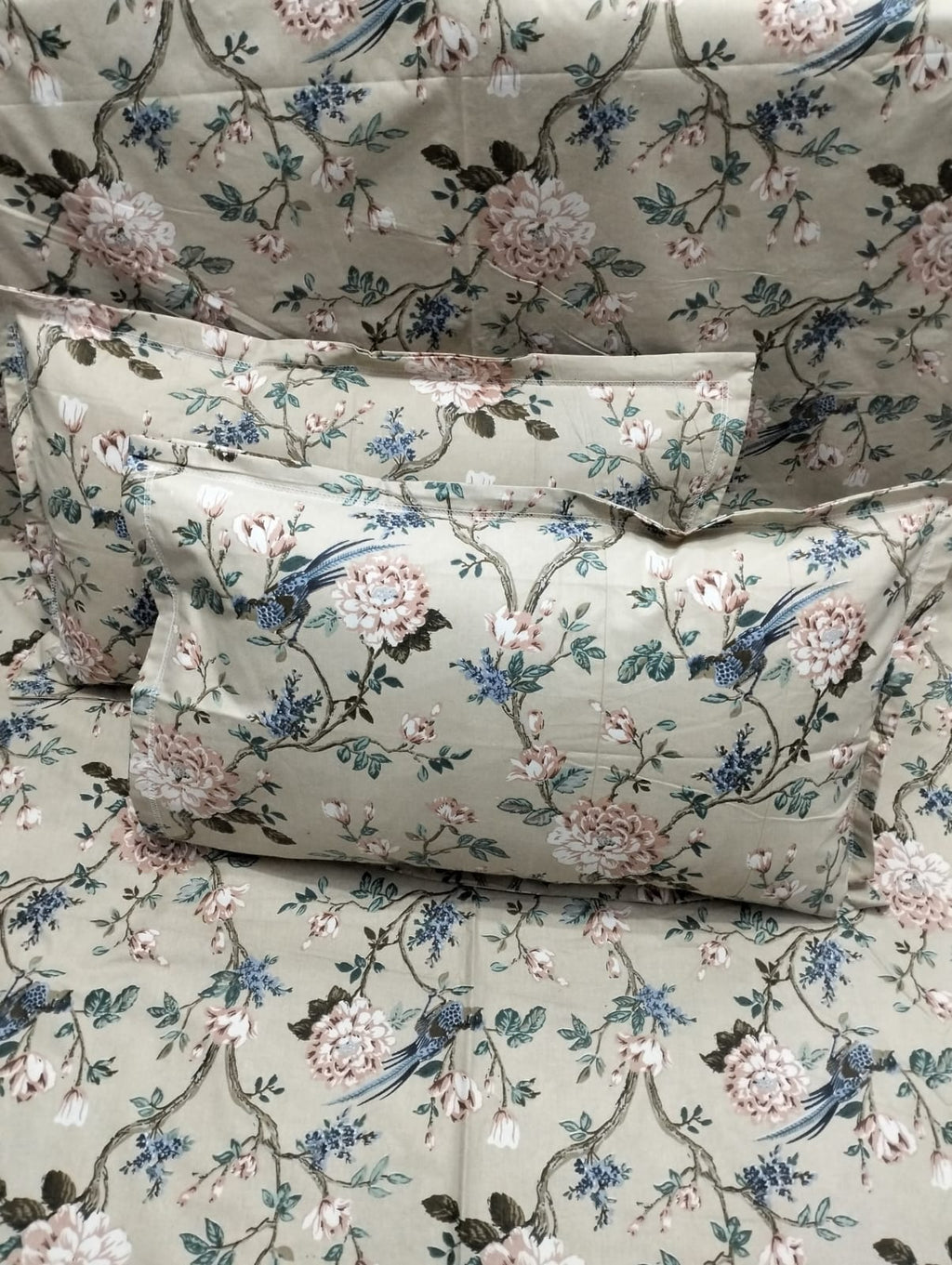 Sadabahar Anokhi Printed Pure Cotton  King Size Bedsheet Set