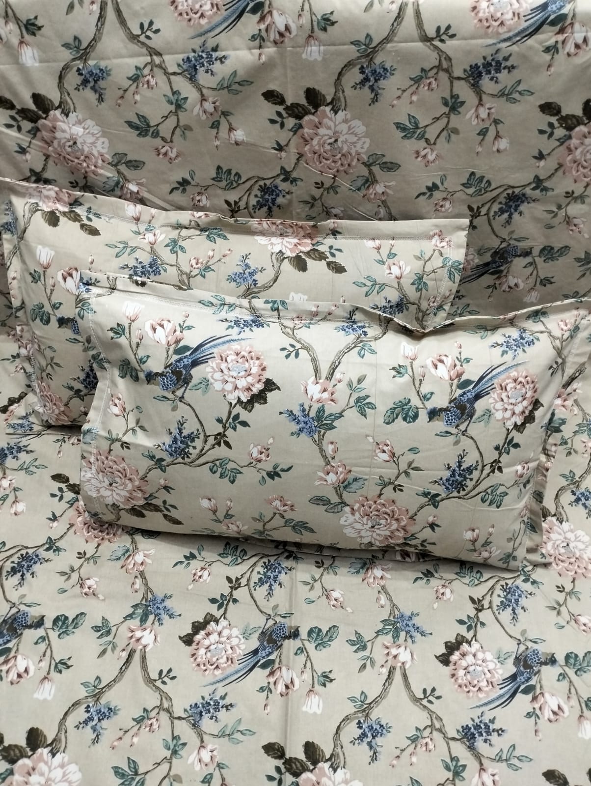 Sadabahar Anokhi Printed Pure Cotton  King Size Bedsheet Set