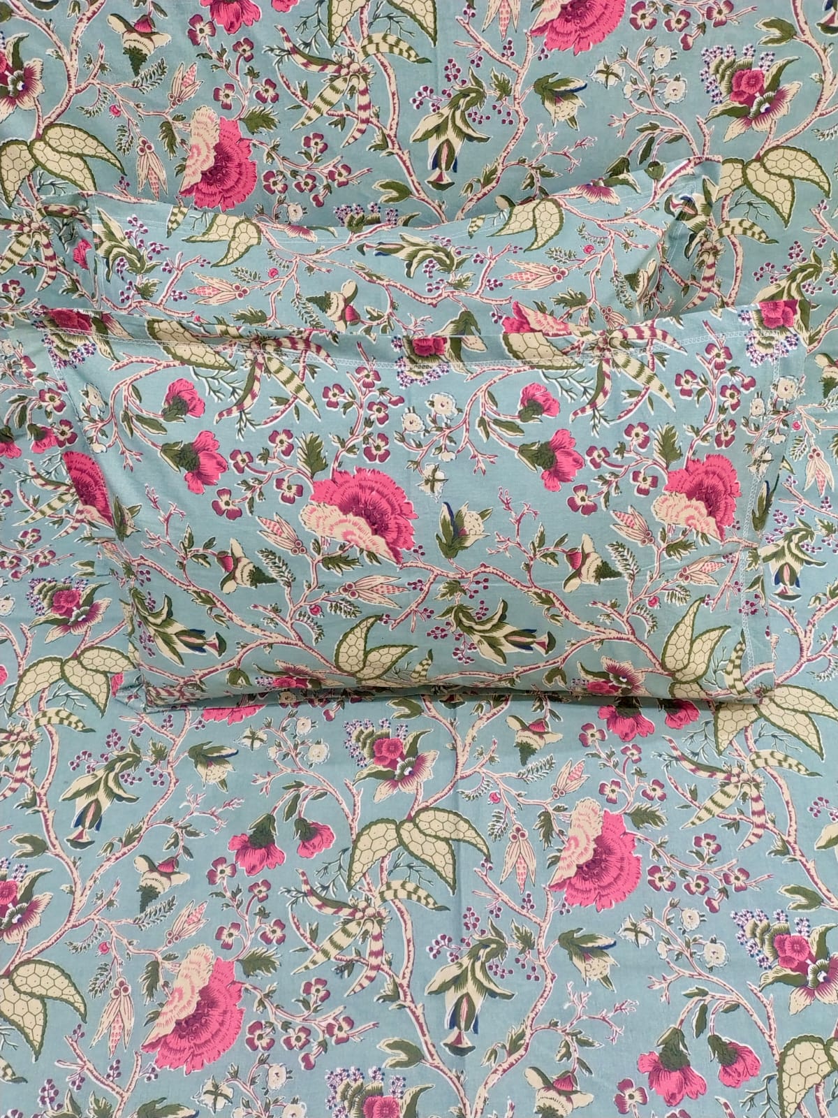 Sadabahar Anokhi Printed Pure Cotton  King Size Bedsheet Set