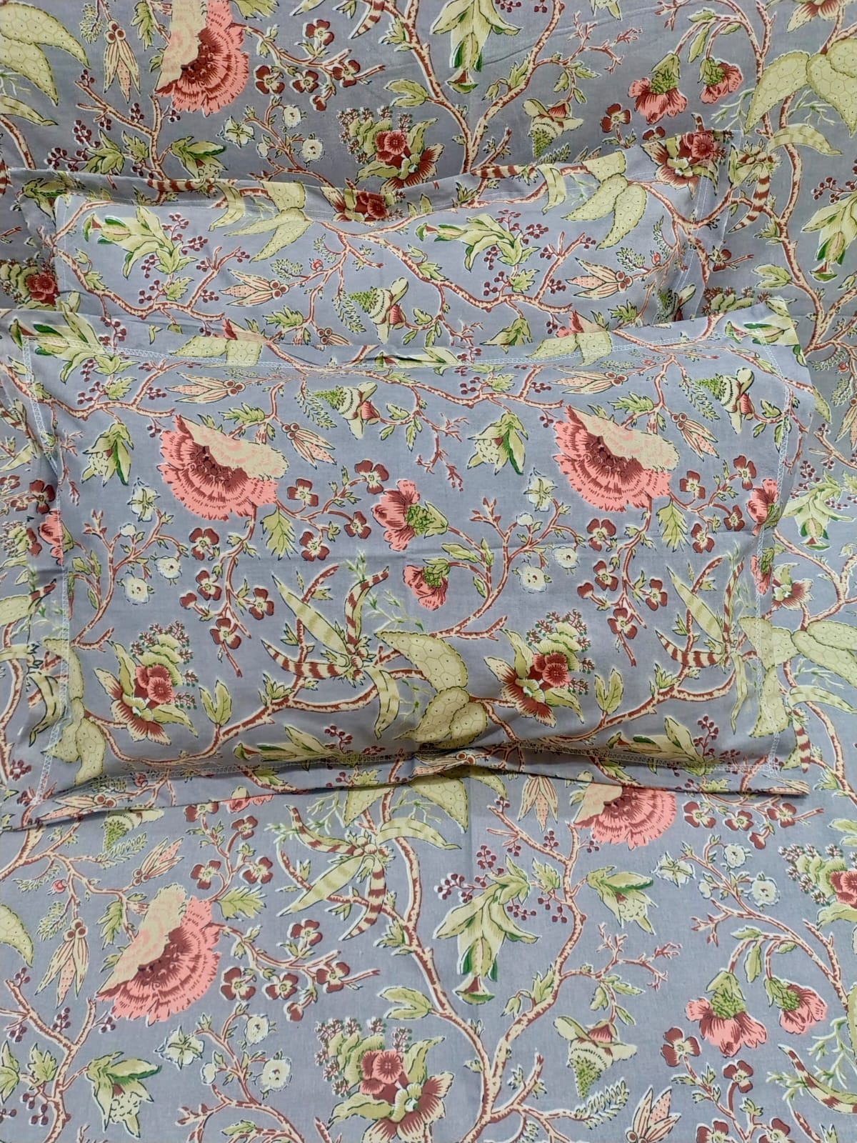 Sadabahar Anokhi Printed Pure Cotton  King Size Bedsheet Set