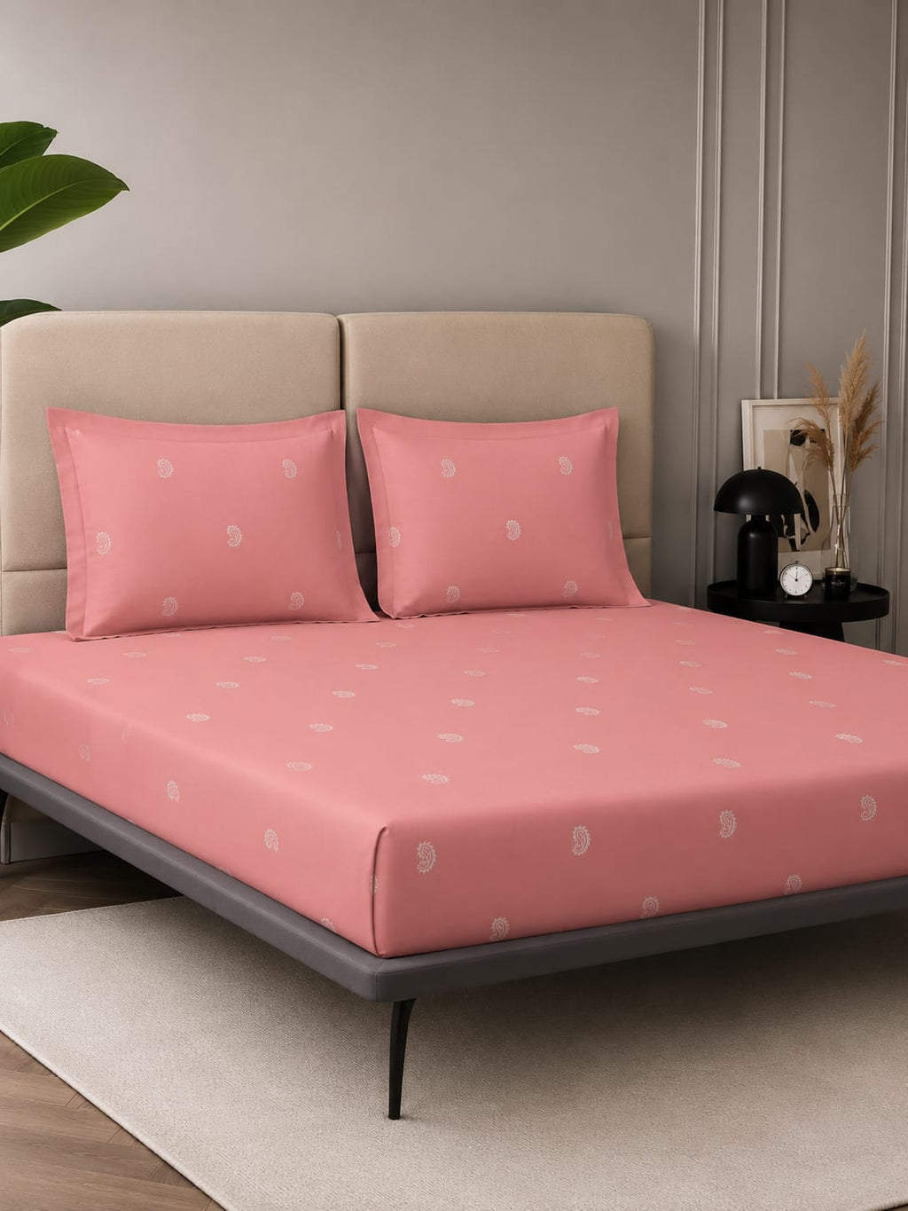 Tiny Bloom pure cotton king size Embroidered bedsheet