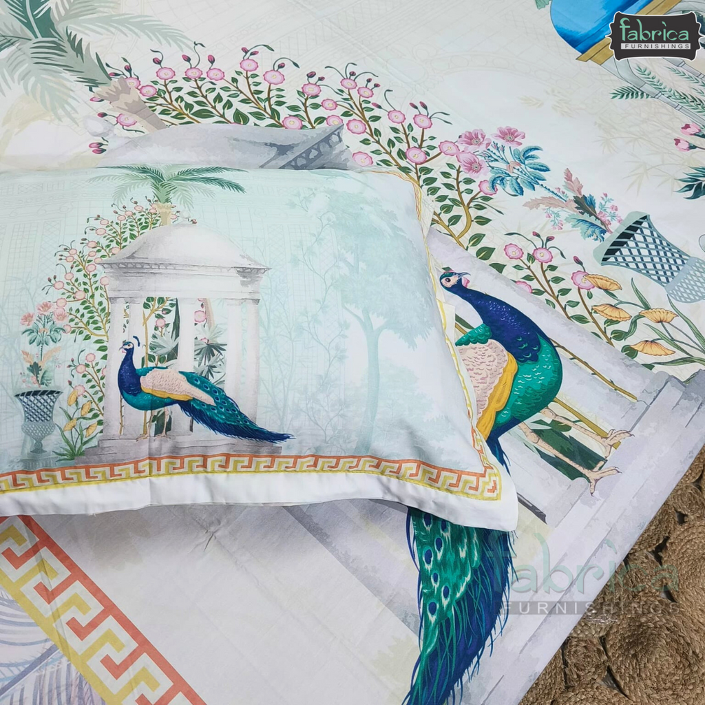 Digital Raga Printed King Size Pure Cotton Bedsheet (400 Tc)