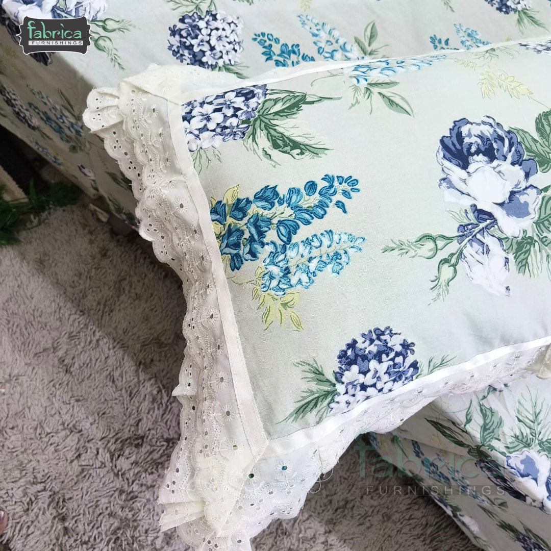 Traditional Anokhi Prints Pure Cotton King Size Lacework  Bedsheet