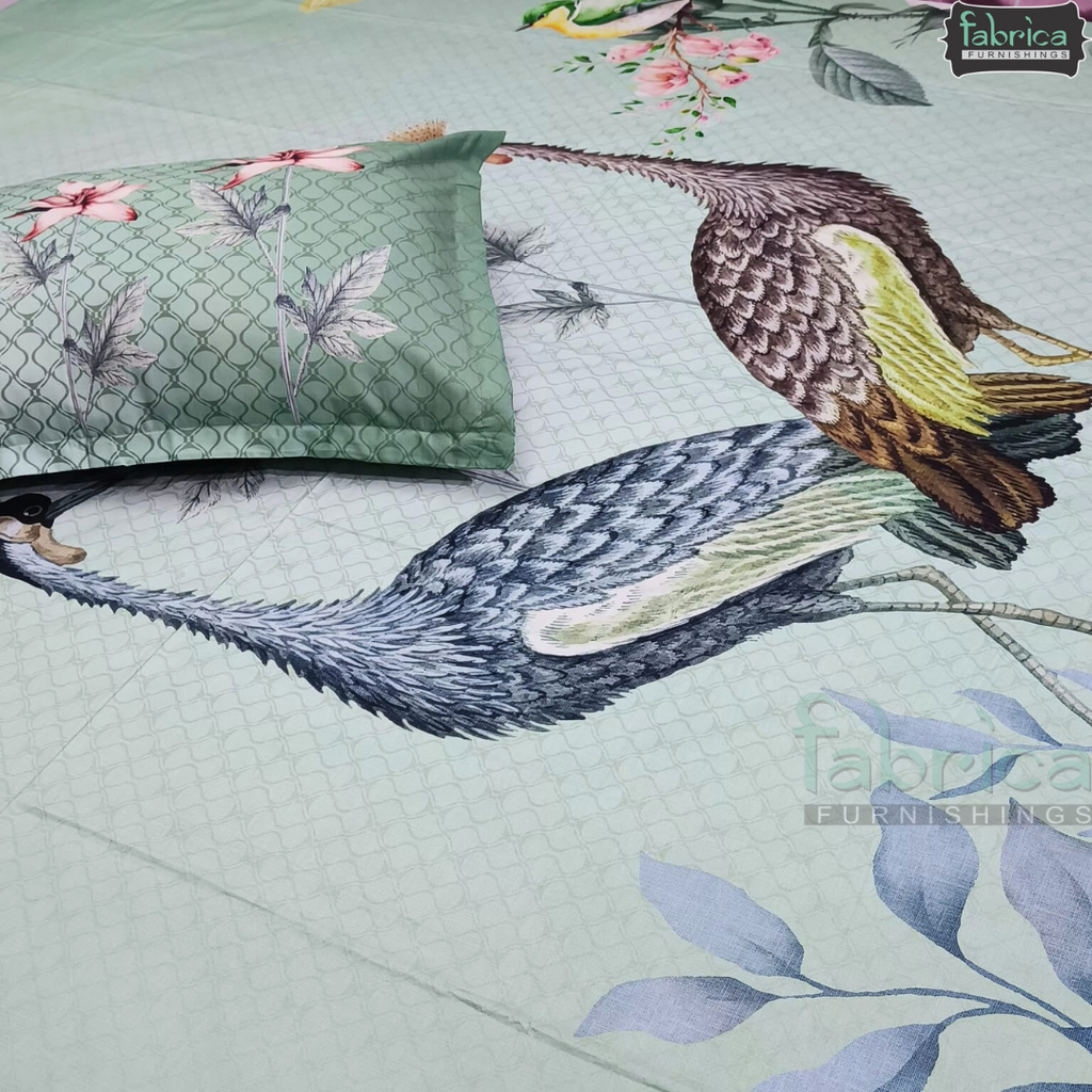 Digital Raga Printed King Size Pure Cotton Bedsheet (400 Tc)