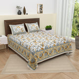 Fabby Decor Designer Kingsize Printed Pure Cotton Bedsheet