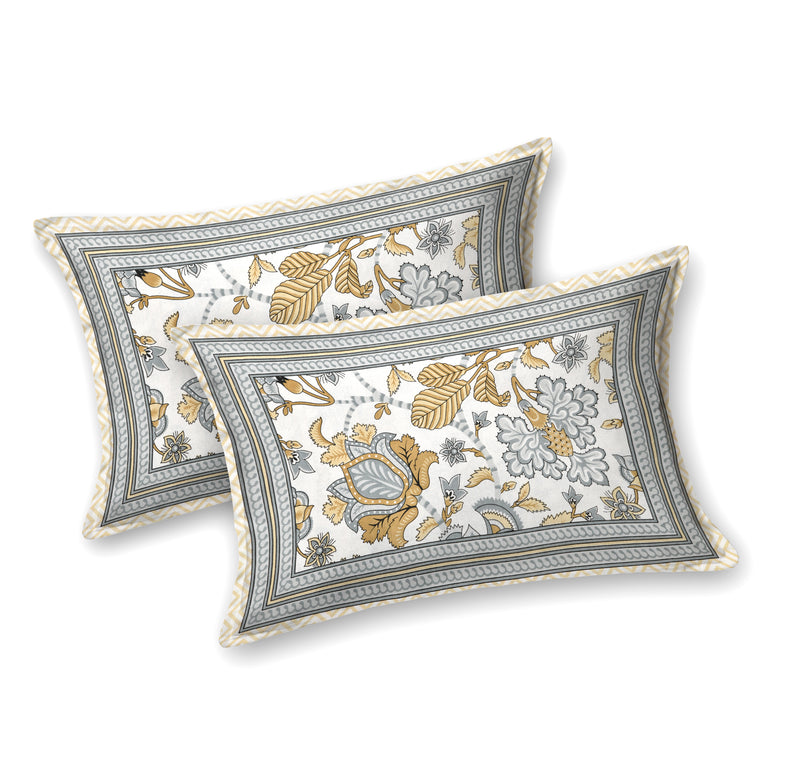 Fabby Decor Designer Kingsize Printed Pure Cotton Bedsheet