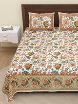 Fabby Decor Designer Kingsize Printed Pure Cotton Bedsheet