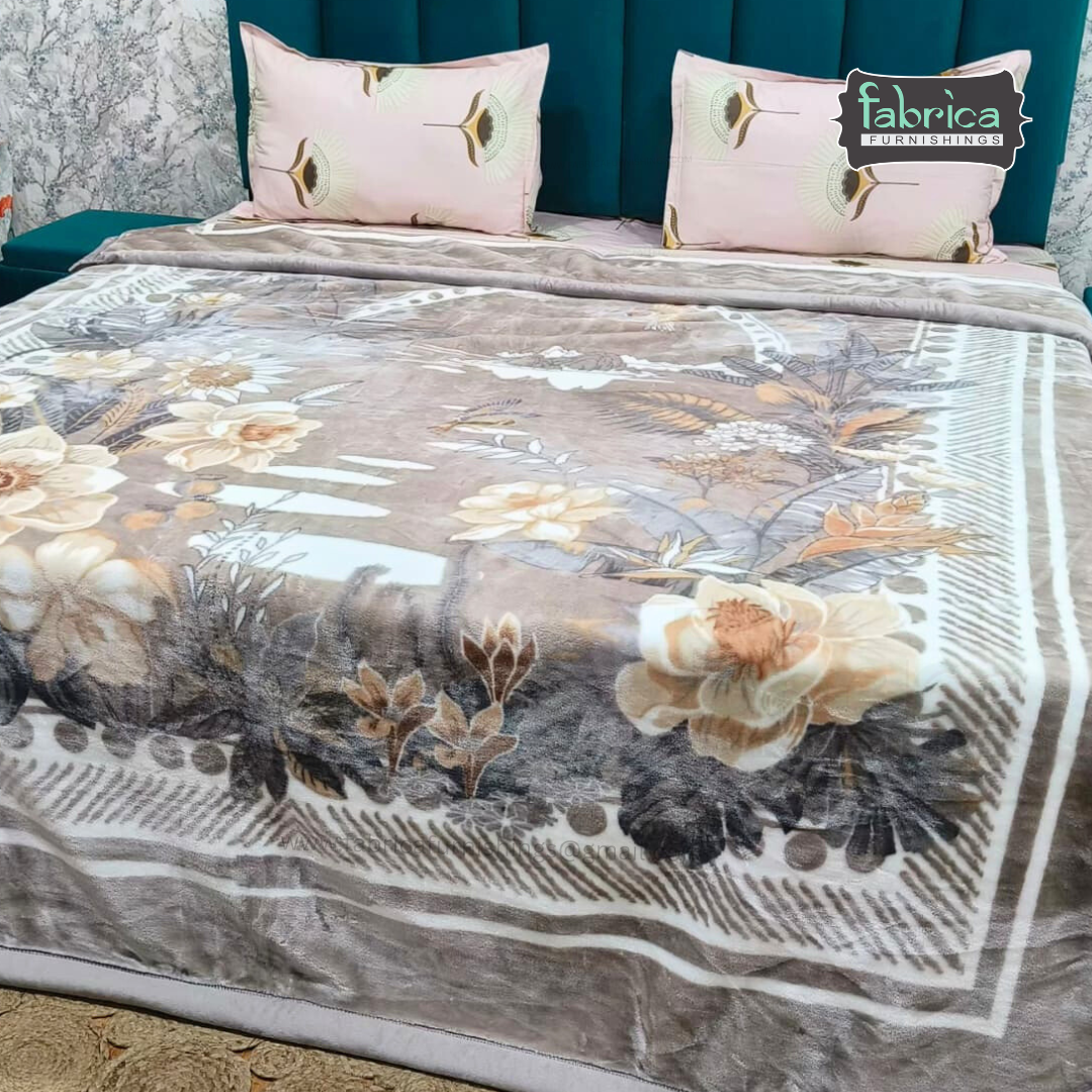 Varsache Double Bed Premium Printed  blanket -2 Ply