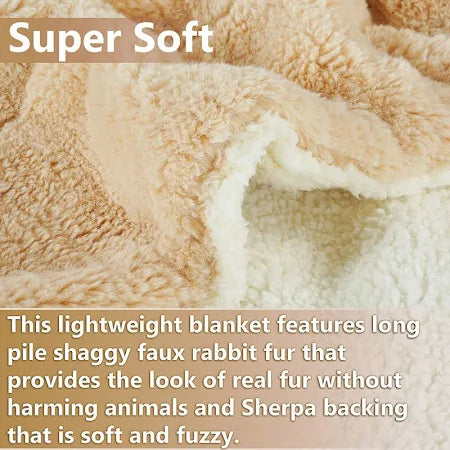 Cloudsoft Sherpa Double Bed Solid Color Blanket only