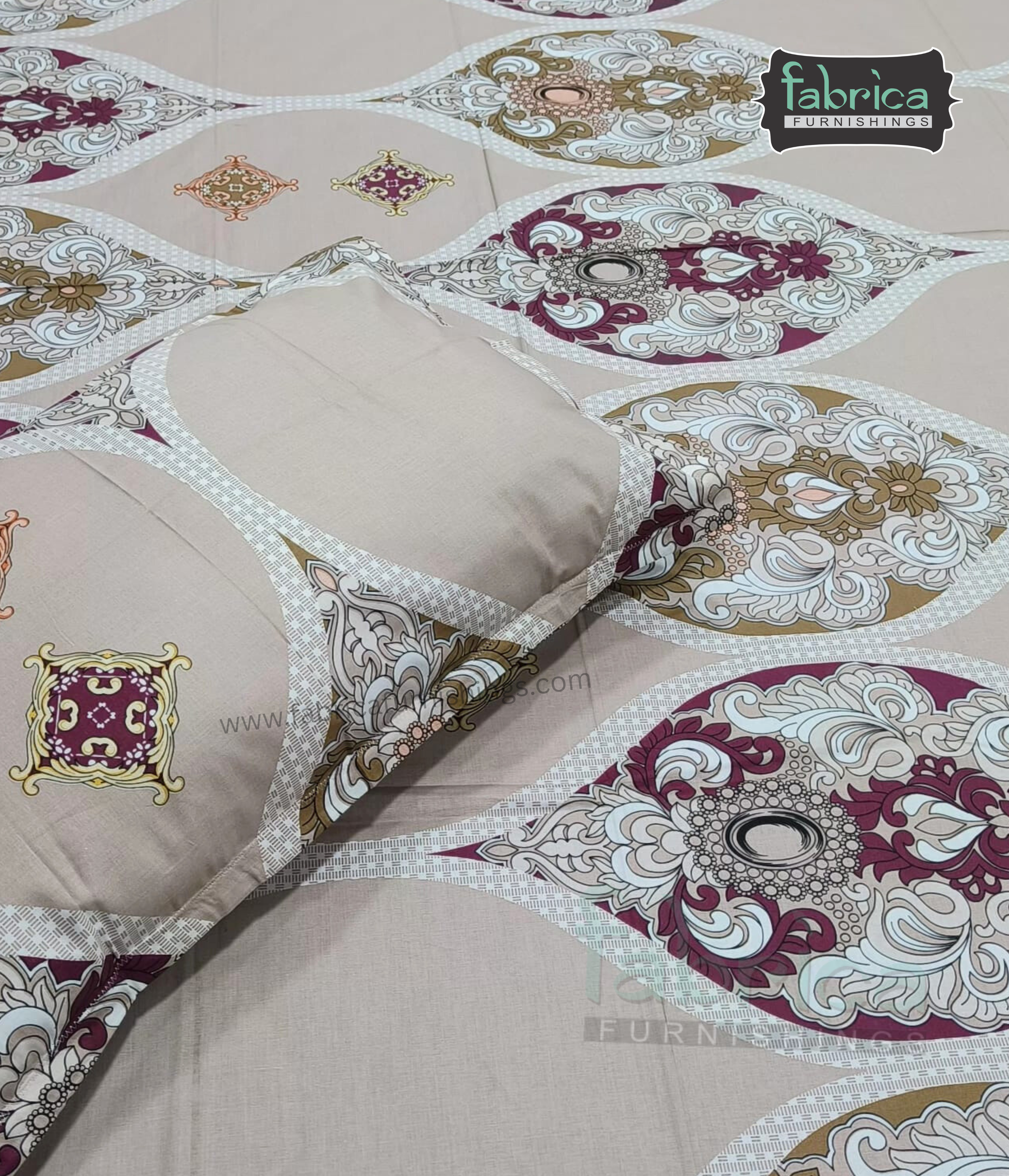 Petal Paradise Queen Size Pure Cotton Printed Bedsheet