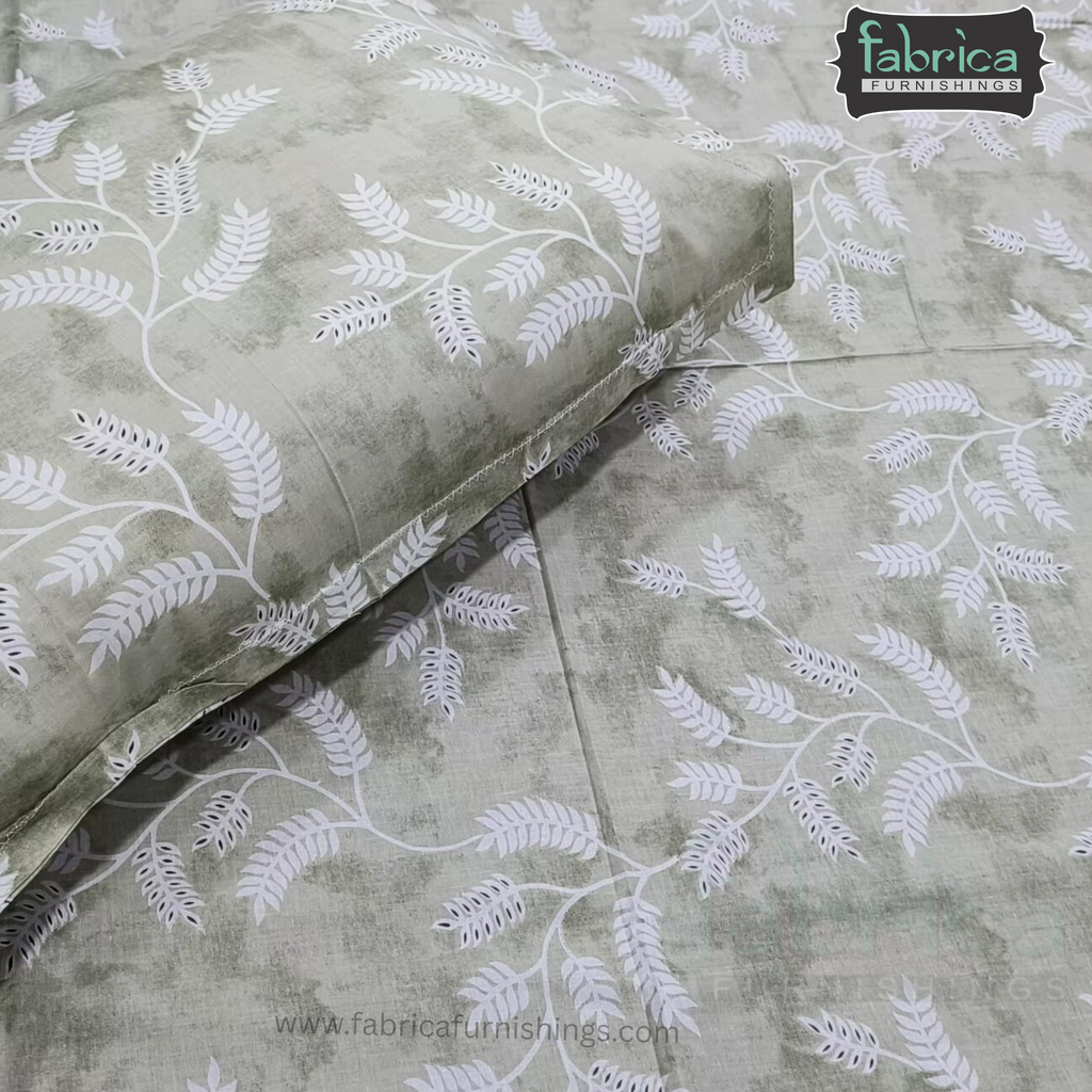 Calm Petals  Printed Pure Cotton Single Bed Sheet