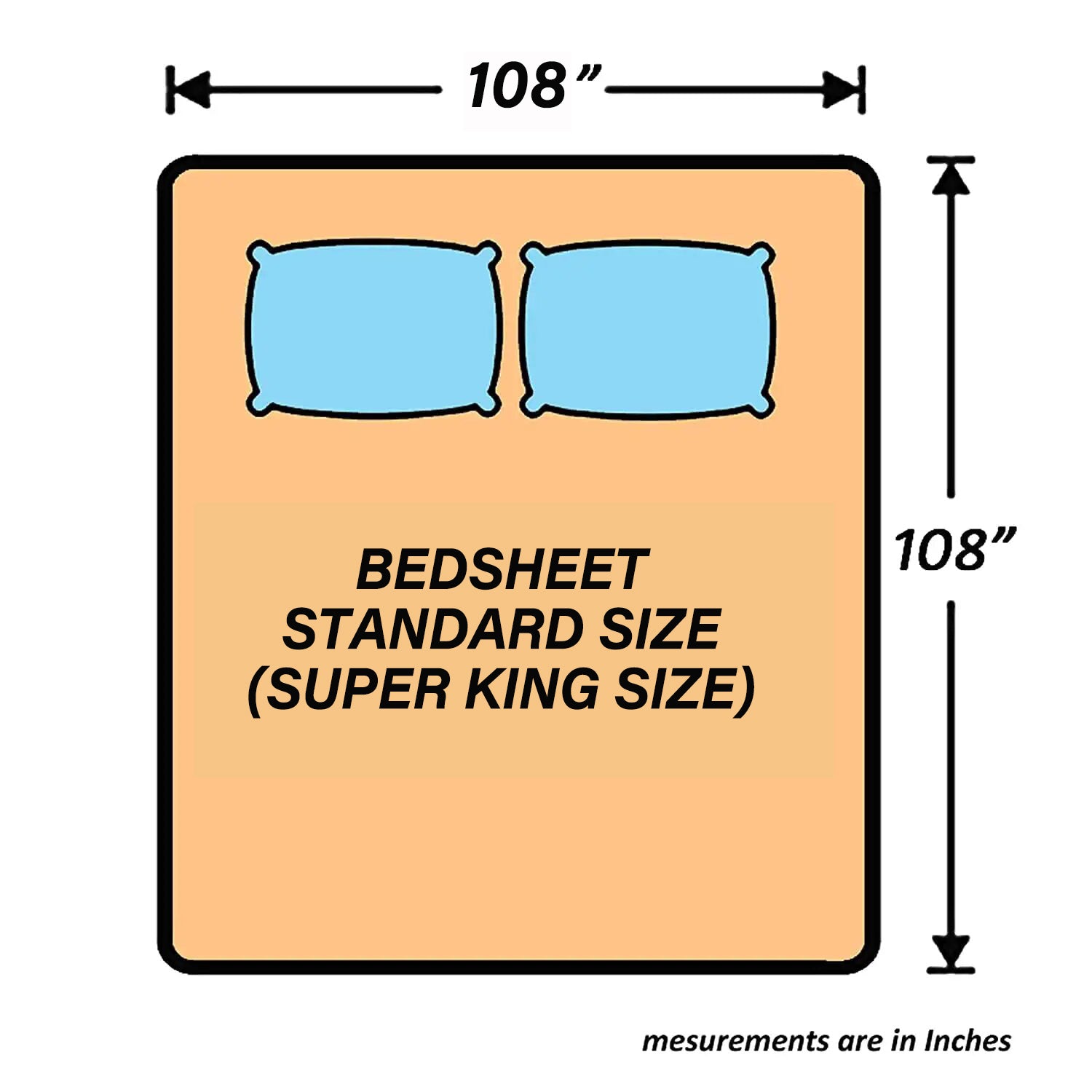 Elephant Motif Foil Work Embroidered King Size Bedsheet