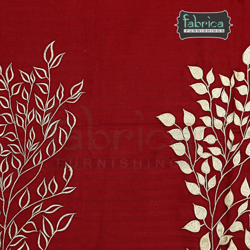 Fabby Home Designer Mehroon Embroider king Size Bed Sheets