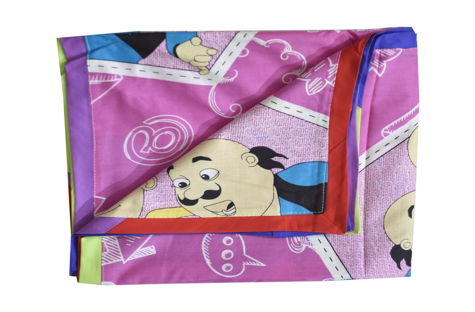 Cotton Cartoon Print Bright Single Duvet Cover Pair 