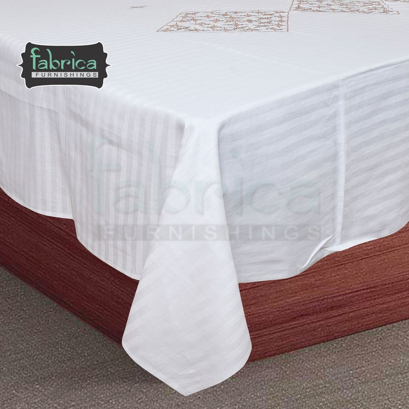 Fabby Royal White Designer Embroider King size Bed sheets