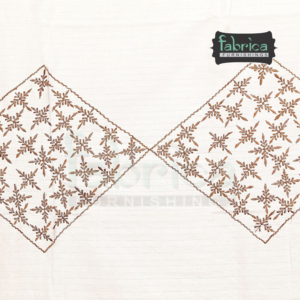 Fabby Royal White Designer Embroider King size Bed sheets