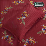 Fabby Peacock Embroider Double Bed King Size Bed Sheets